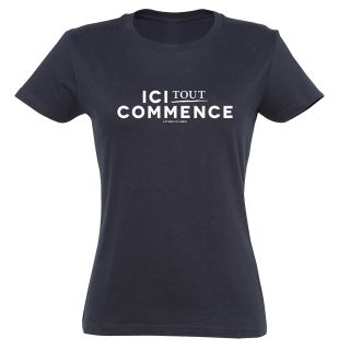 T-shirt FEMME logo ITC BLEU MARINE