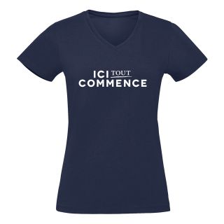 T-shirt FEMME logo ITC BLEU MARINE COL V