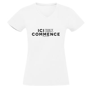 T-shirt FEMME logo ITC BLANC COL V