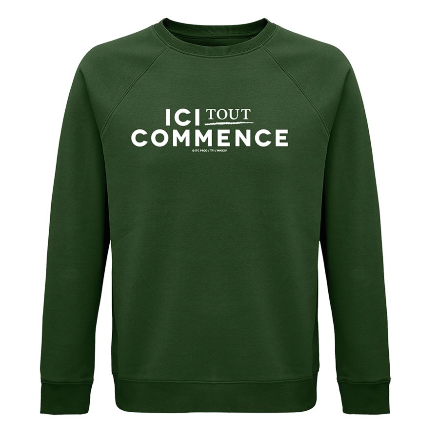 Sweat sans Capuche Logo ITC VERT