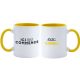 Mug Bicolore BLANC et JAUNE ITC Personnalisable