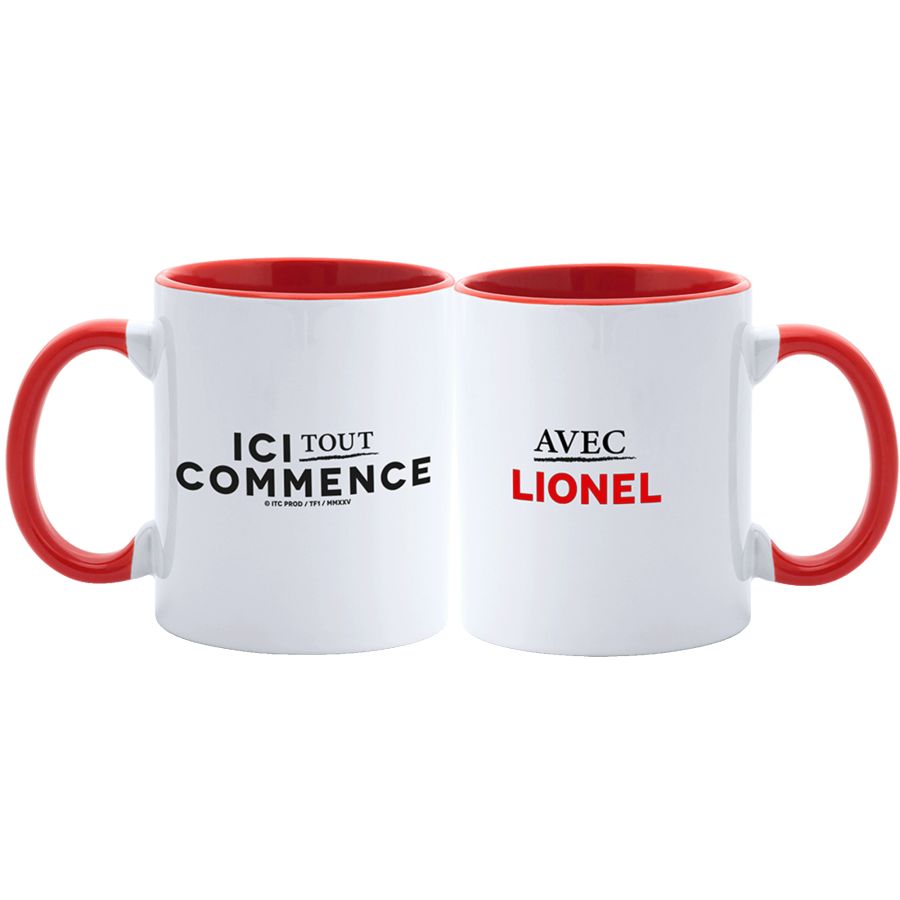 Mug Bicolore BLANC et ROUGE ITC Personnalisable