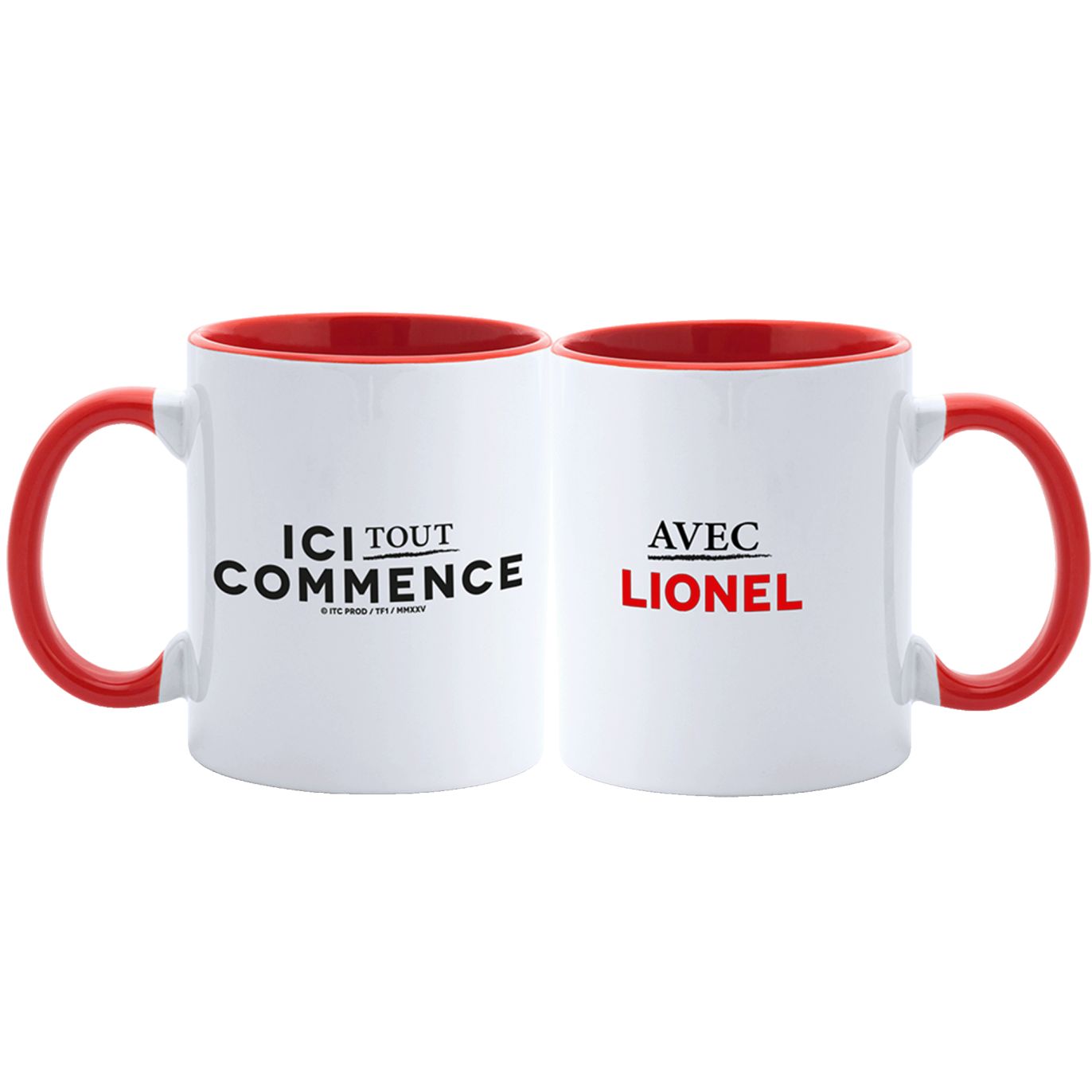 Mug Bicolore BLANC et ROUGE ITC Personnalisable