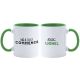 Mug Bicolore BLANC et VERT ITC Personnalisable