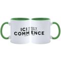 Mug Bicolore BLANC et VERT ITC