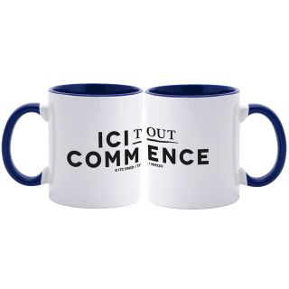 Mug Bicolore BLANC et BLEU MARINE ITC