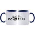 Mug Bicolore BLANC et BLEU MARINE ITC