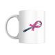 Mug Blanc Une Touche de Rose, le Goût de la Vie