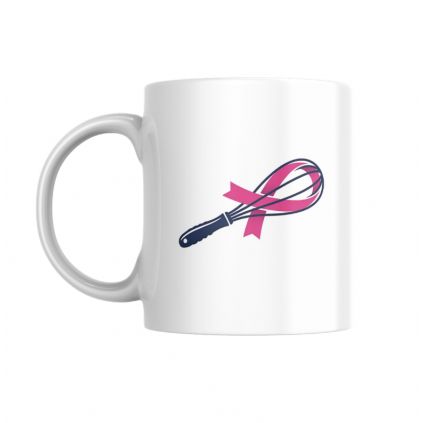 Mug Blanc Une Touche de Rose, le Goût de la Vie