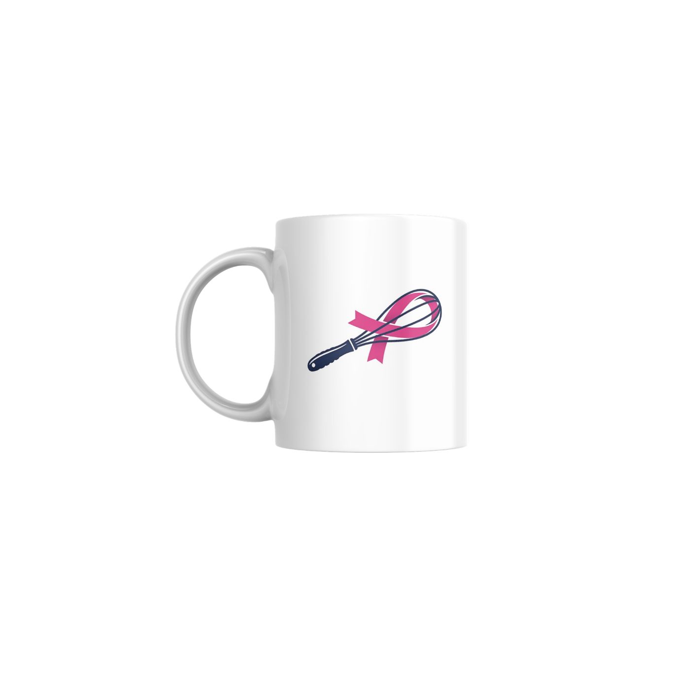 Mug Blanc Une Touche de Rose, le Goût de la Vie